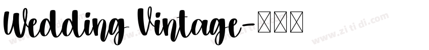 Wedding Vintage字体转换